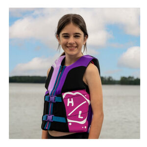 Hyperlite Youth Life Vest, Purple, 55 LB - 88 LB